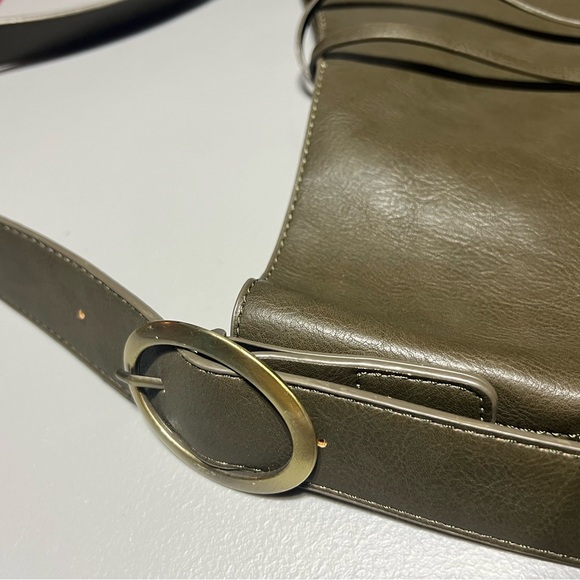 Joy Susan Olive Haze Jillian Hobo Vegan Leather Shoulder Bag Boho Minimalist - Picture 7 of 11